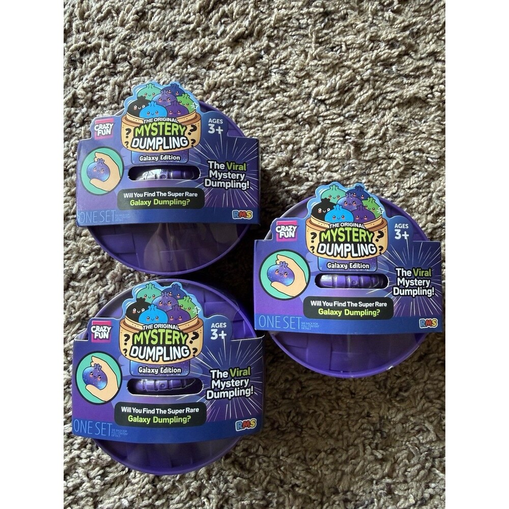 [3 PC] Crazy Fun Squishy Bun  Galaxy Edition  Original Mystery Dumpling  5-Below